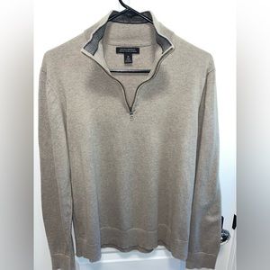 Banana Republic Premium Cotton Cashmere 1/4 Zip Sweater Sz M